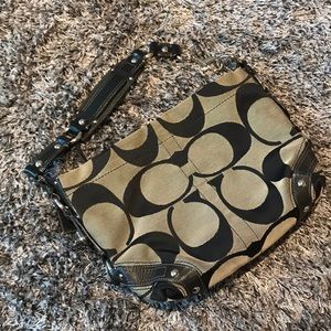 Coach-Monogramed Shoulder Bag